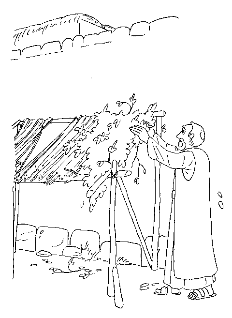 Plansa de colorat cu Biblia Ilustrata 74